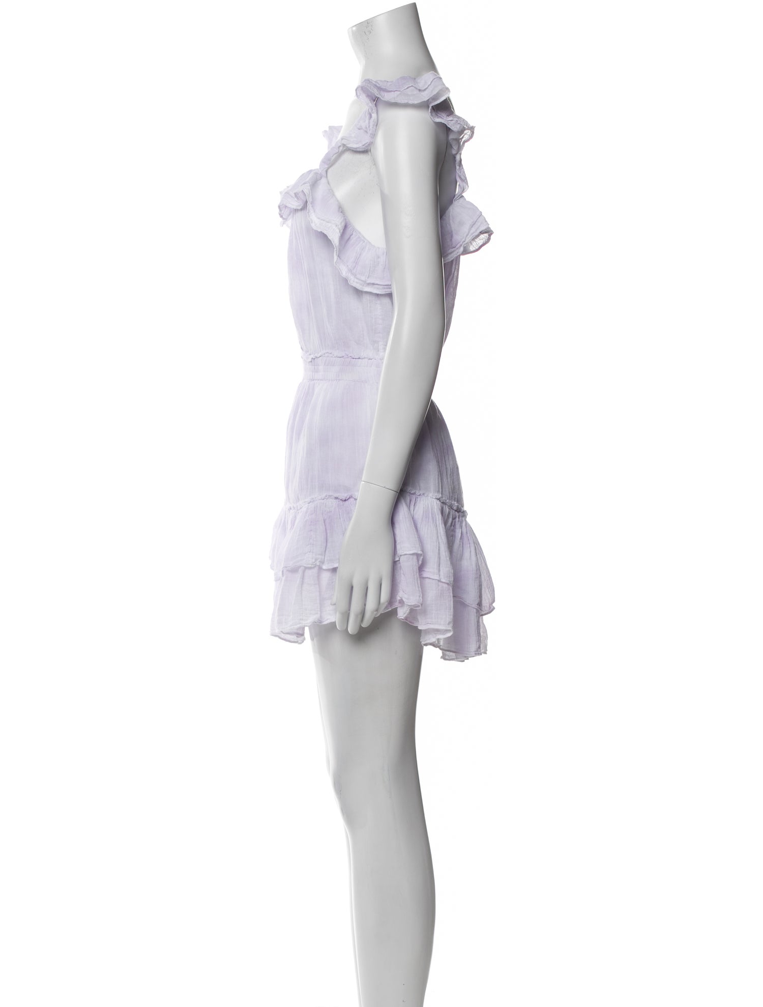 LoveShackFancy Square Neckline Mini Dress