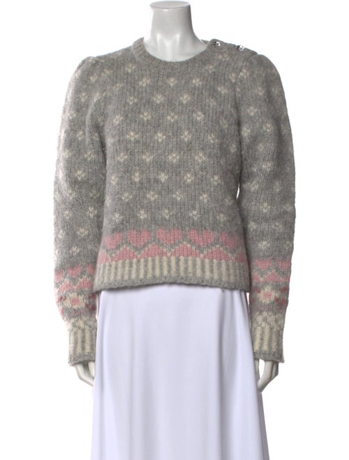 LoveShackFancy Alpaca Printed Sweater