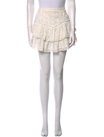 LoveShackFancy Floral Print Mini Skirt