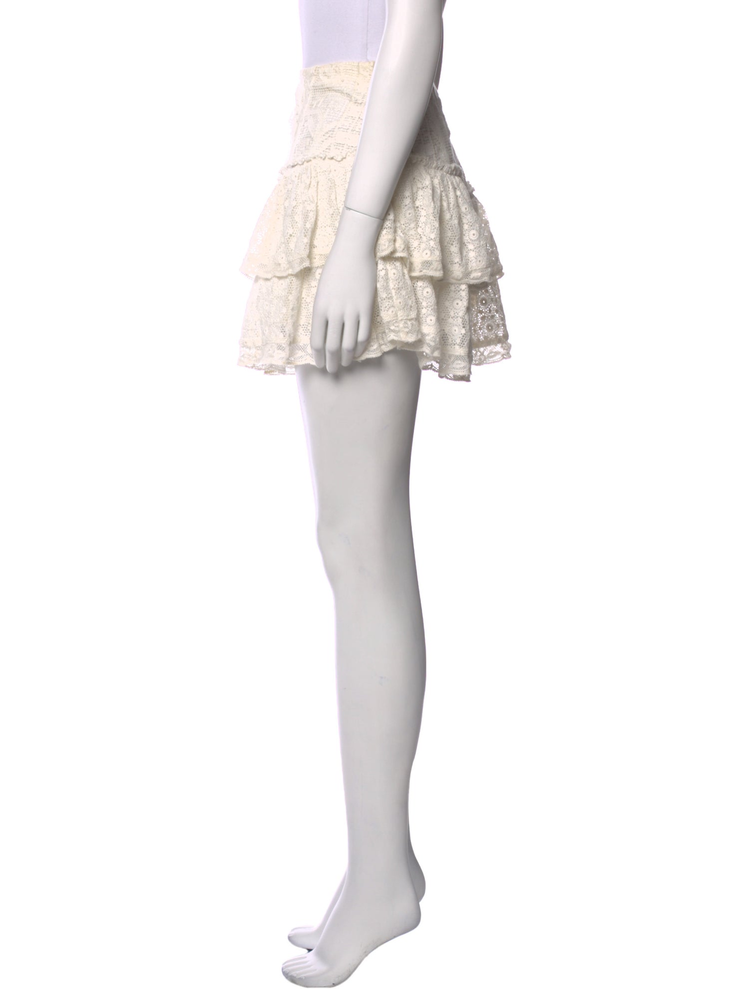 LoveShackFancy Floral Print Mini Skirt