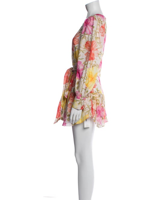 LoveShackFancy Floral Print Mini Dress