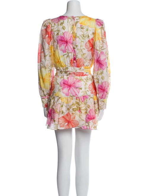 LoveShackFancy Floral Print Mini Dress