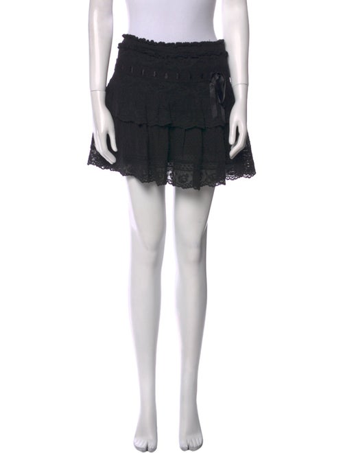 LoveShackFancy Raw-Edge Trim Mini Skirt