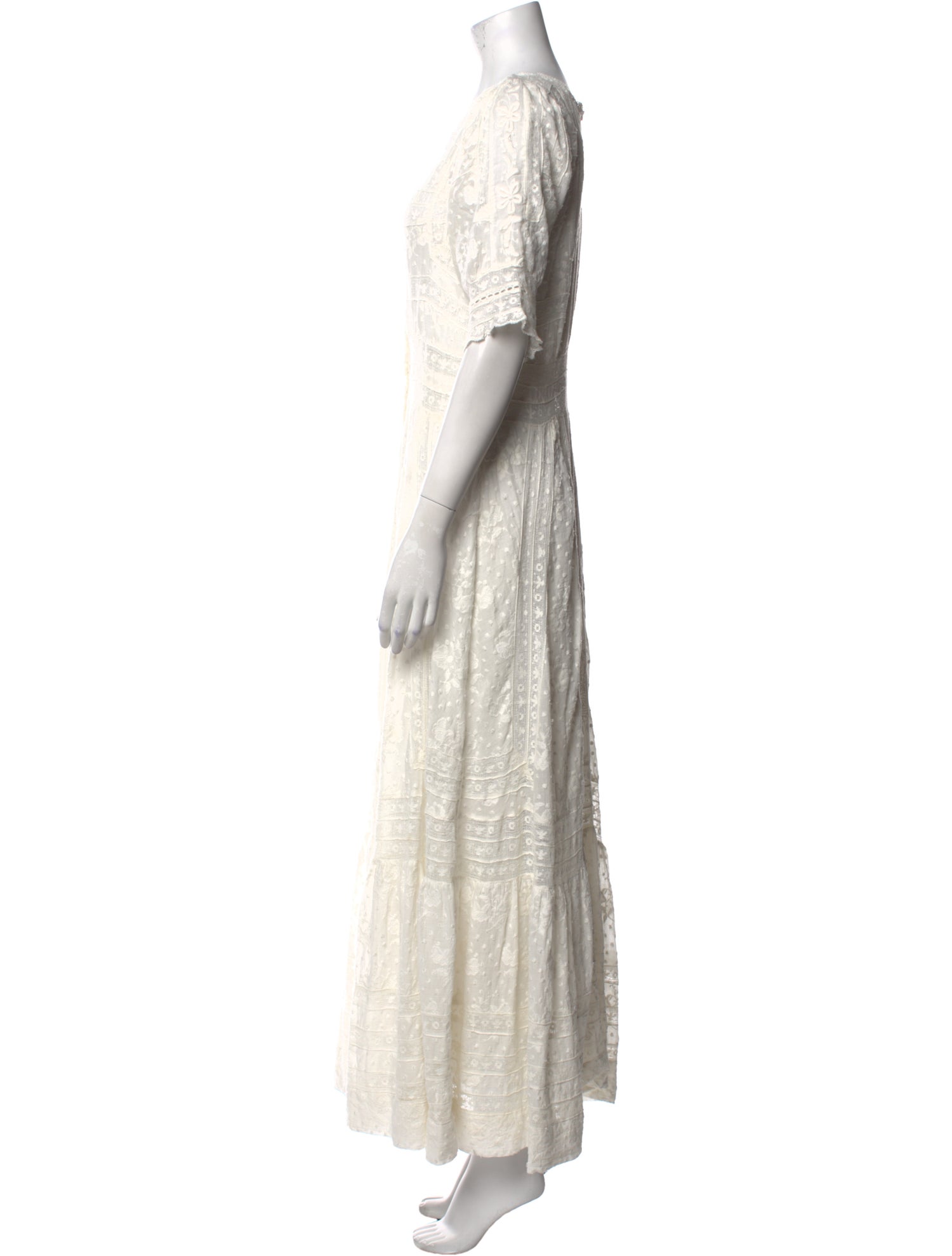 LoveShackFancy V-Neck Long Dress