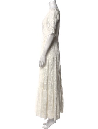 LoveShackFancy V-Neck Long Dress