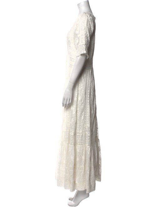 LoveShackFancy V-Neck Long Dress