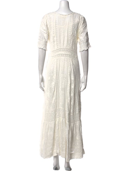 LoveShackFancy V-Neck Long Dress