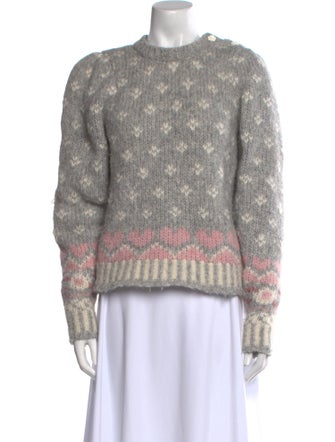 LoveShackFancy Alpaca Printed Sweater