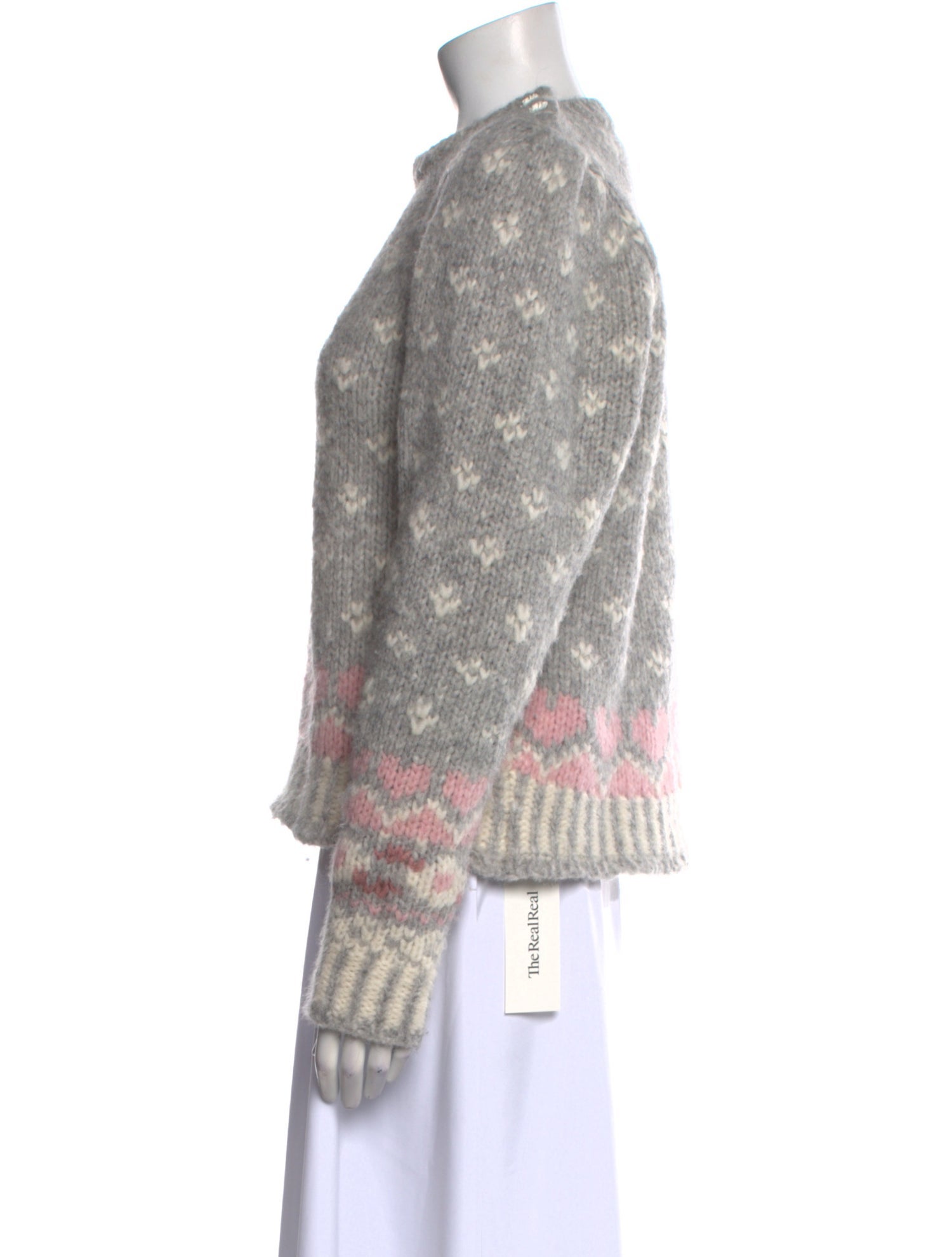 LoveShackFancy Alpaca Printed Sweater