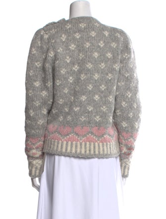LoveShackFancy Alpaca Printed Sweater