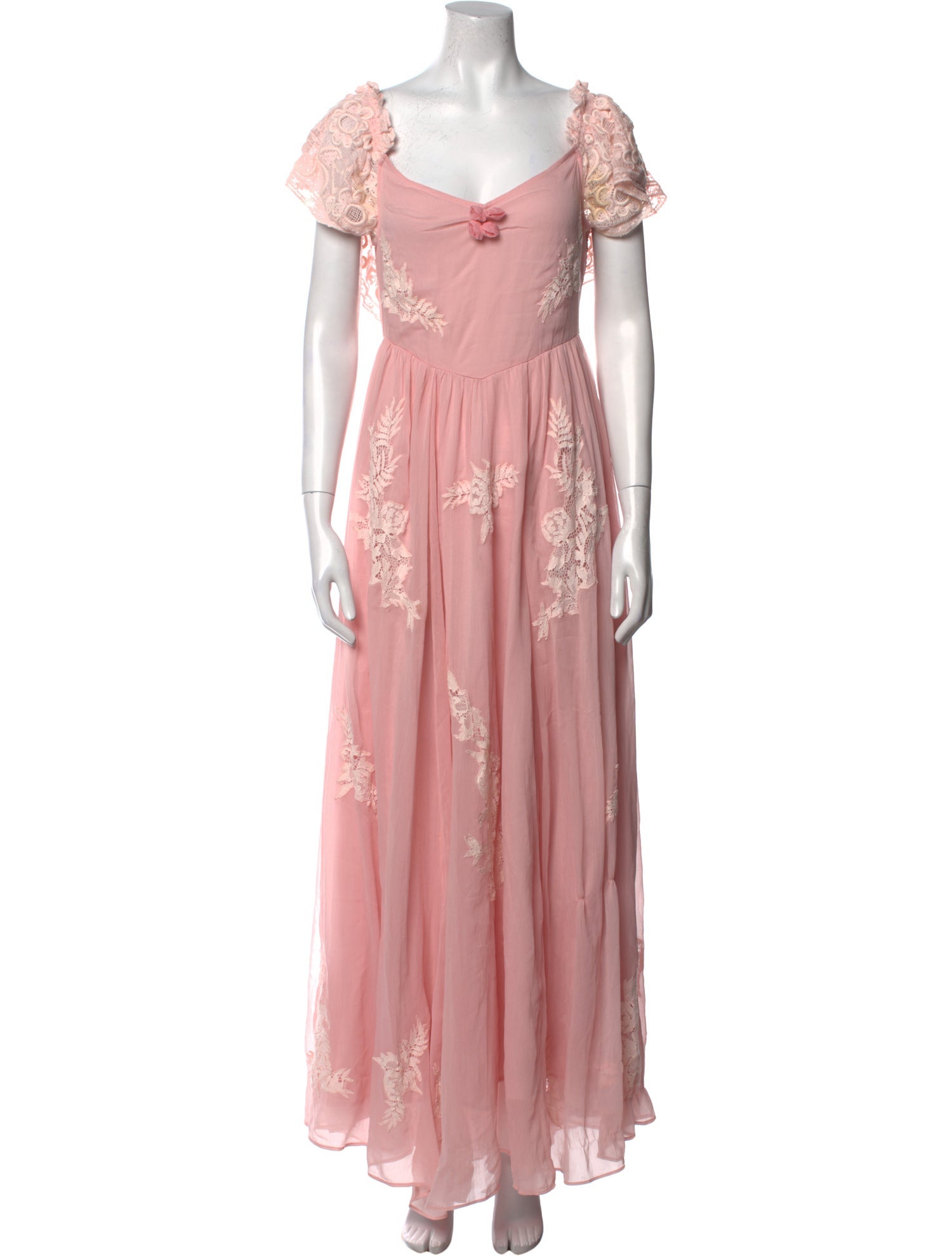 LoveShackFancy Floral Print Long Dress