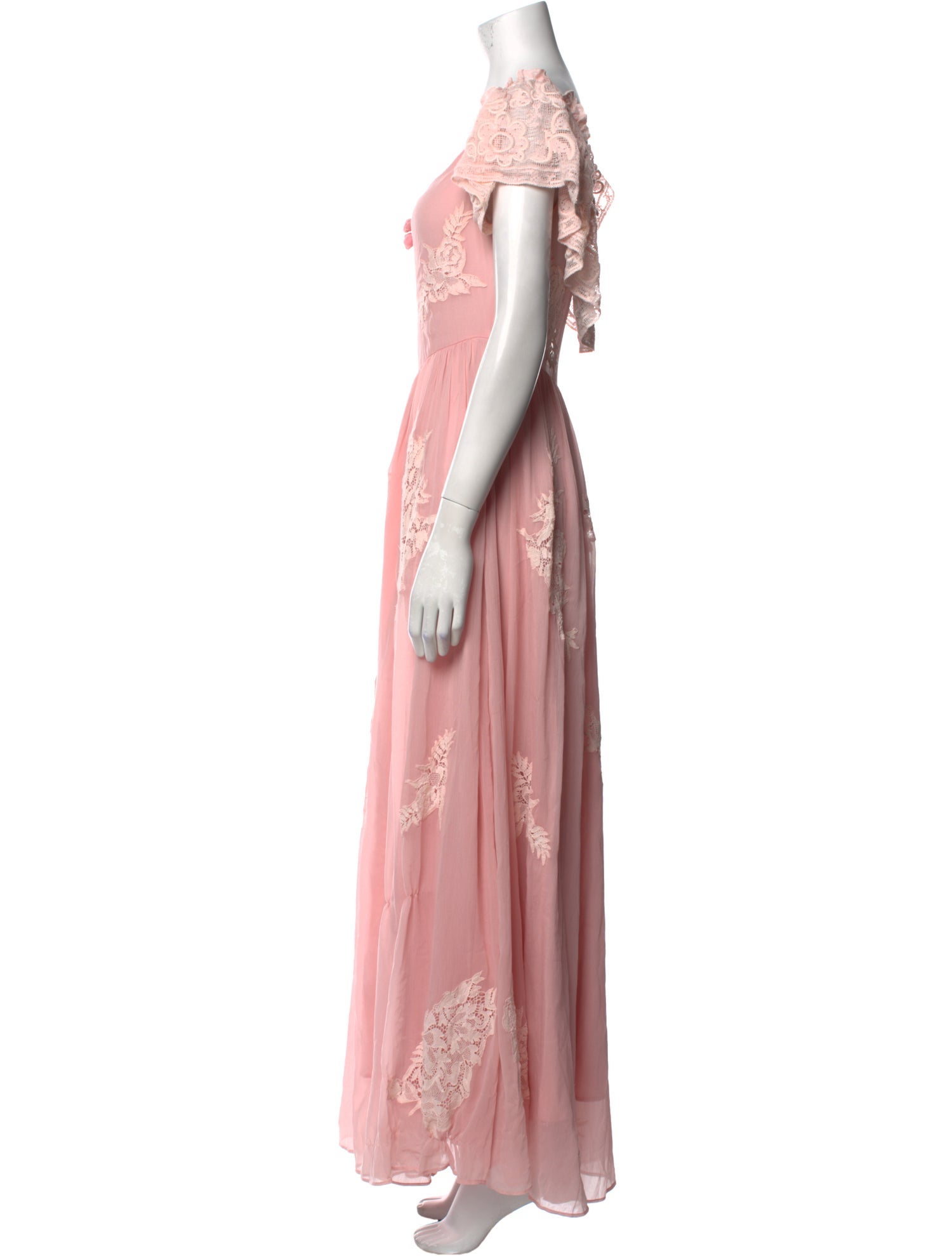 LoveShackFancy Floral Print Long Dress