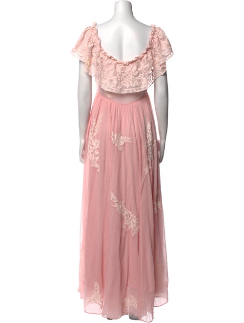 LoveShackFancy Floral Print Long Dress