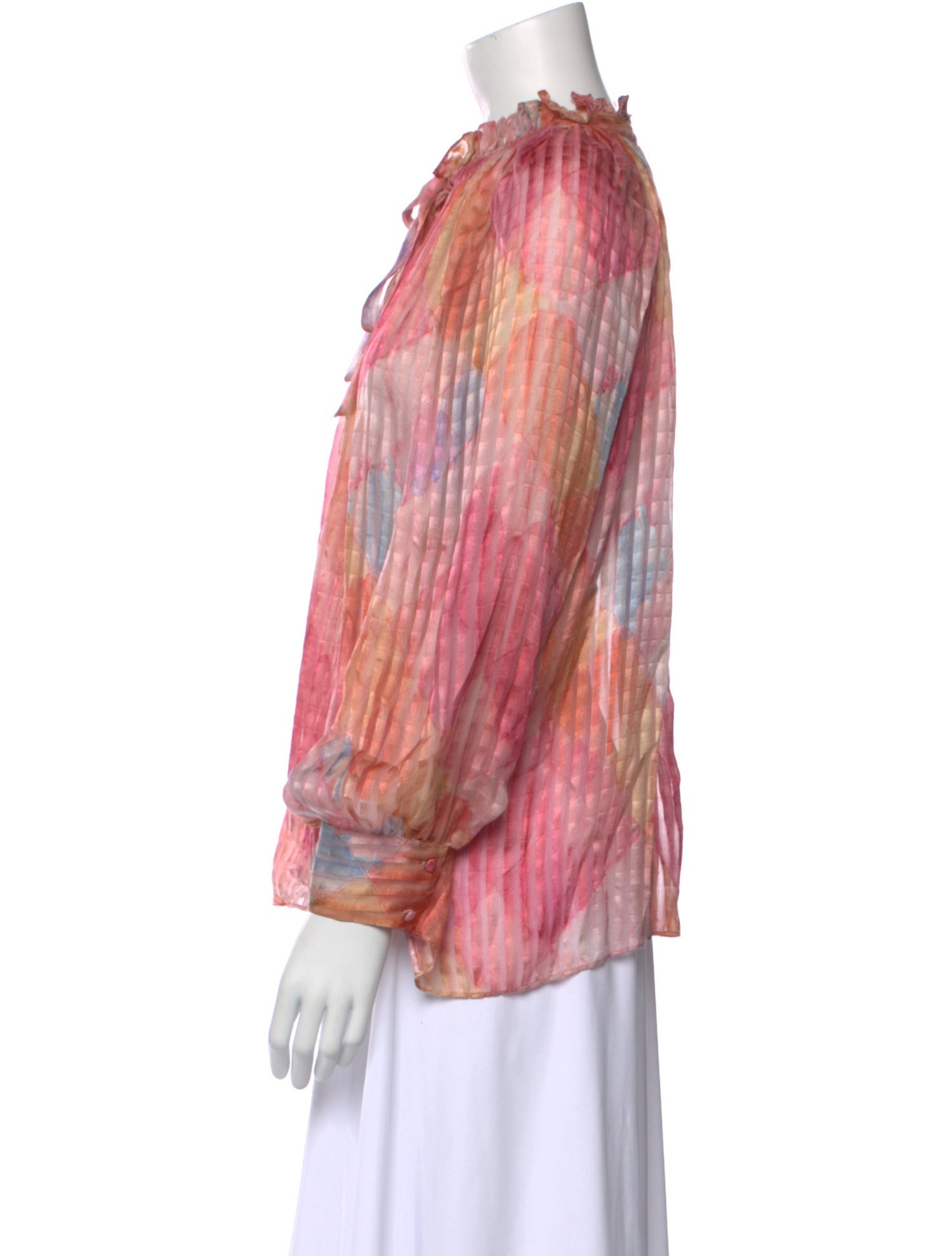 LoveShackFancy Silk Printed Blouse