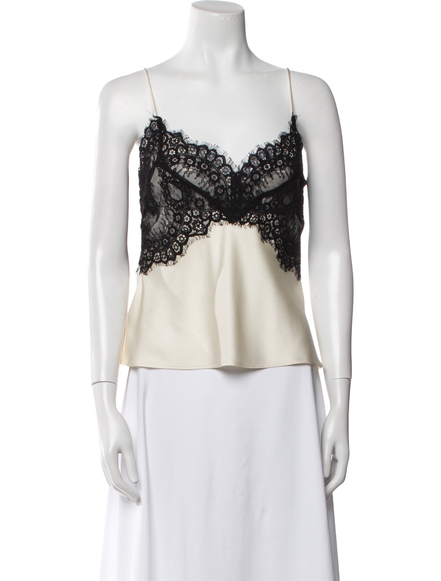 LoveShackFancy V-Neck Sleeveless Crop Top