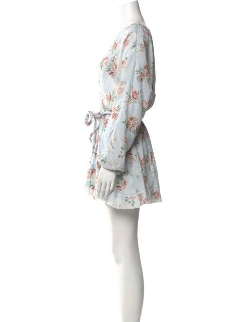 LoveShackFancy Floral Print Mini Dress