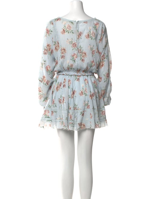 LoveShackFancy Floral Print Mini Dress