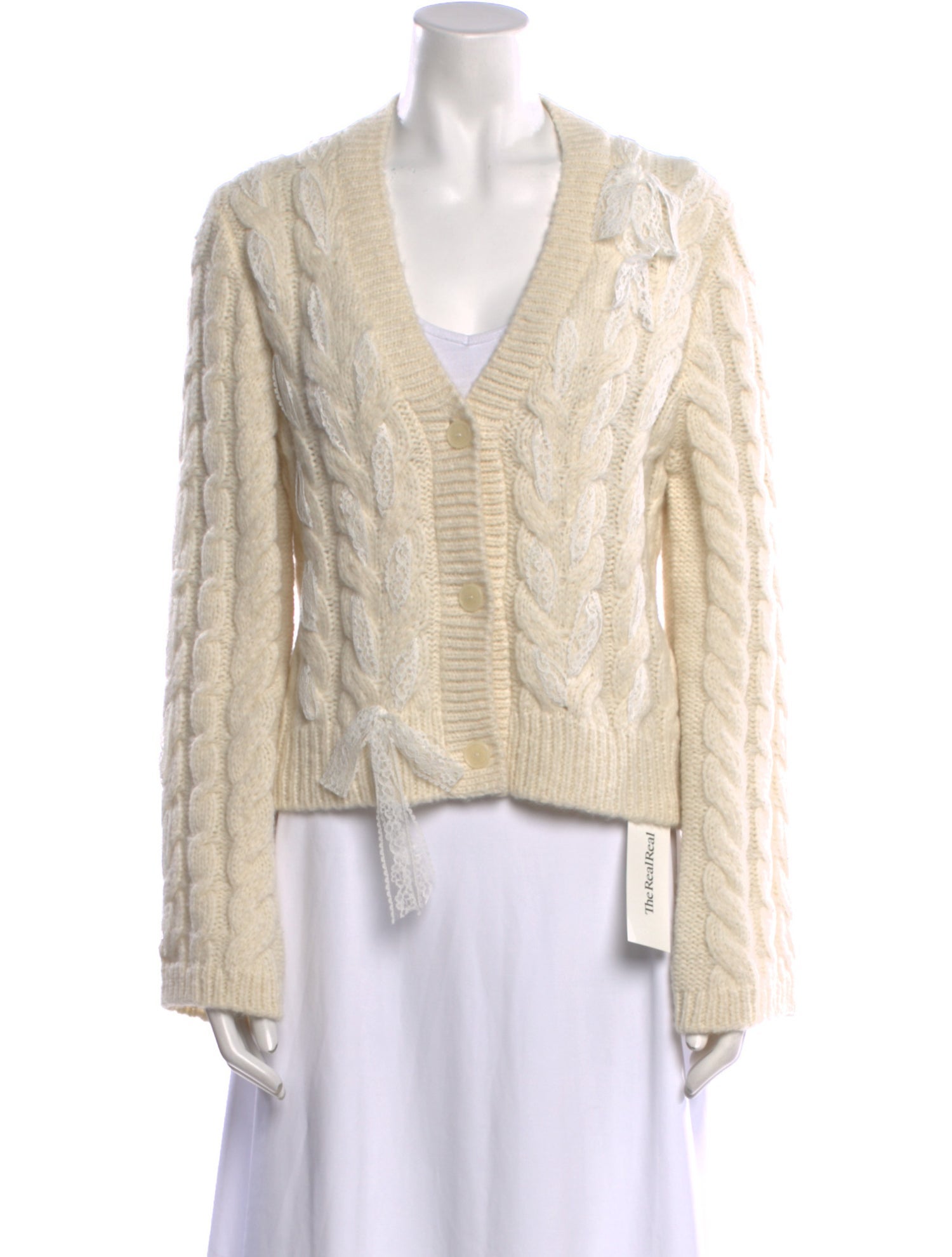 LoveShackFancy Alpaca V-Neck Sweater