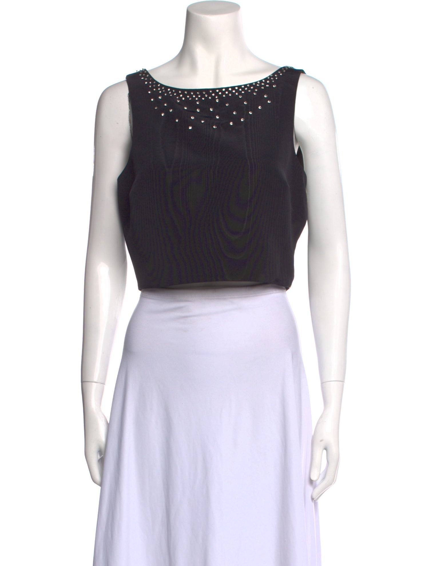 LoveShackFancy Bateau Neckline Sleeveless Crop Top w/ Tags