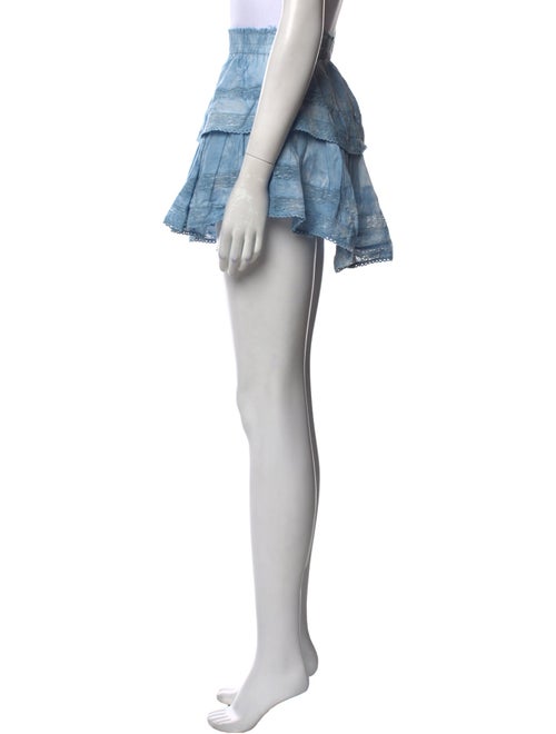 LoveShackFancy Ruffle Embellishment Mini Skirt