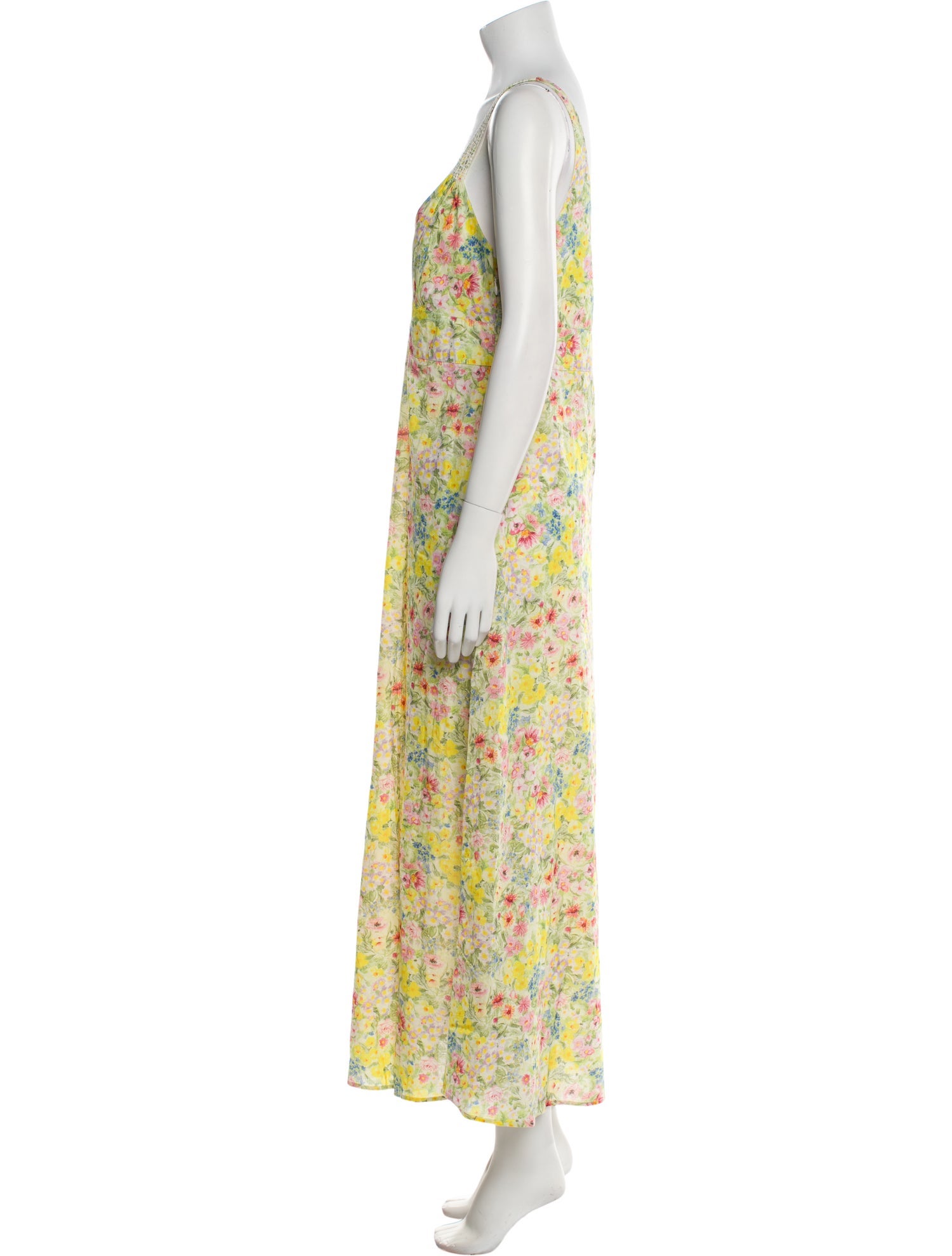 LoveShackFancy Floral Print Long Dress