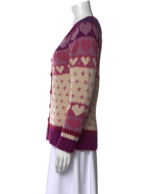 LoveShackFancy Printed V-Neck Sweater