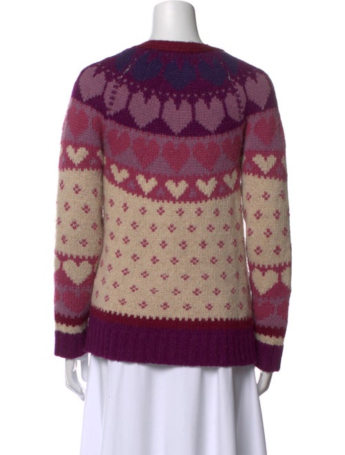 LoveShackFancy Printed V-Neck Sweater