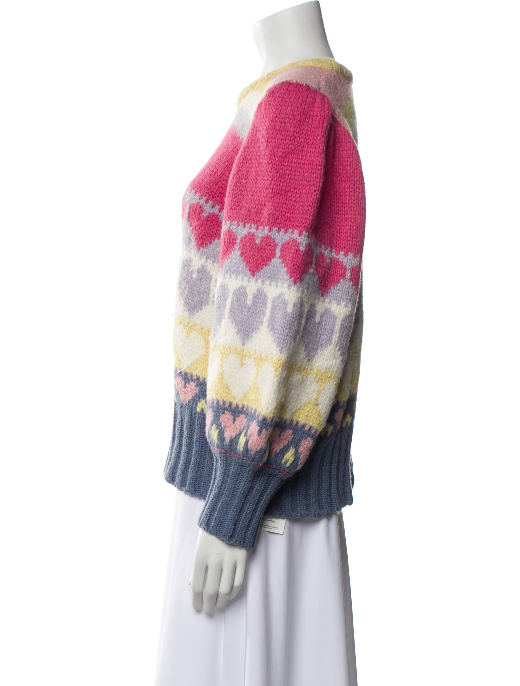 LoveShackFancy Striped Crew Neck Sweater