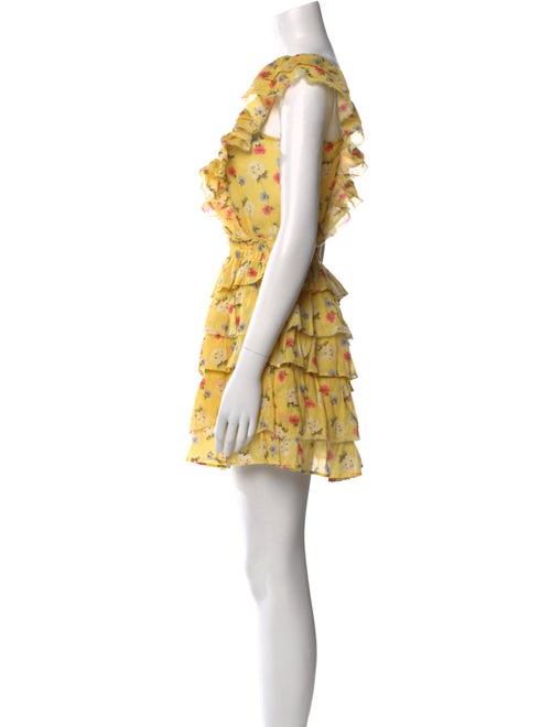 LoveShackFancy Floral Print Mini Dress