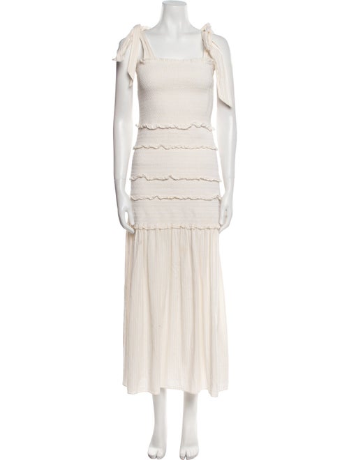 LoveShackFancy Square Neckline Long Dress