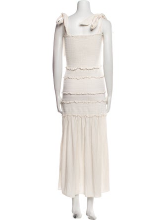 LoveShackFancy Square Neckline Long Dress