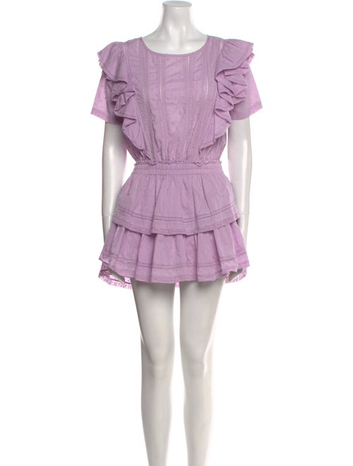 LoveShackFancy Scoop Neck Mini Dress