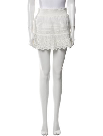 LoveShackFancy Ruffle Embellishment Mini Skirt