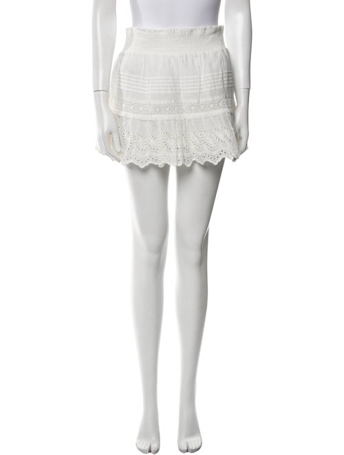 LoveShackFancy Ruffle Embellishment Mini Skirt