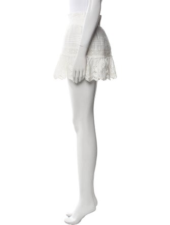 LoveShackFancy Ruffle Embellishment Mini Skirt