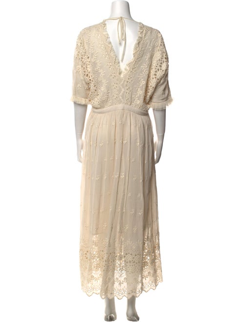 LoveShackFancy V-Neck Long Dress