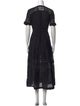 LoveShackFancy V-Neck Midi Length Dress