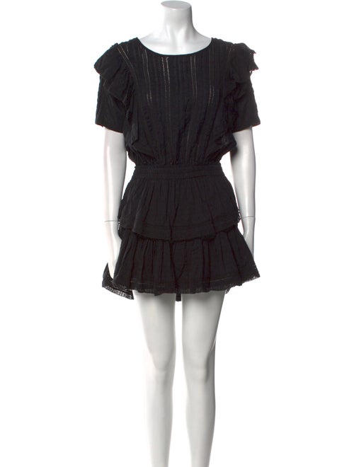 LoveShackFancy Bateau Neckline Mini Dress