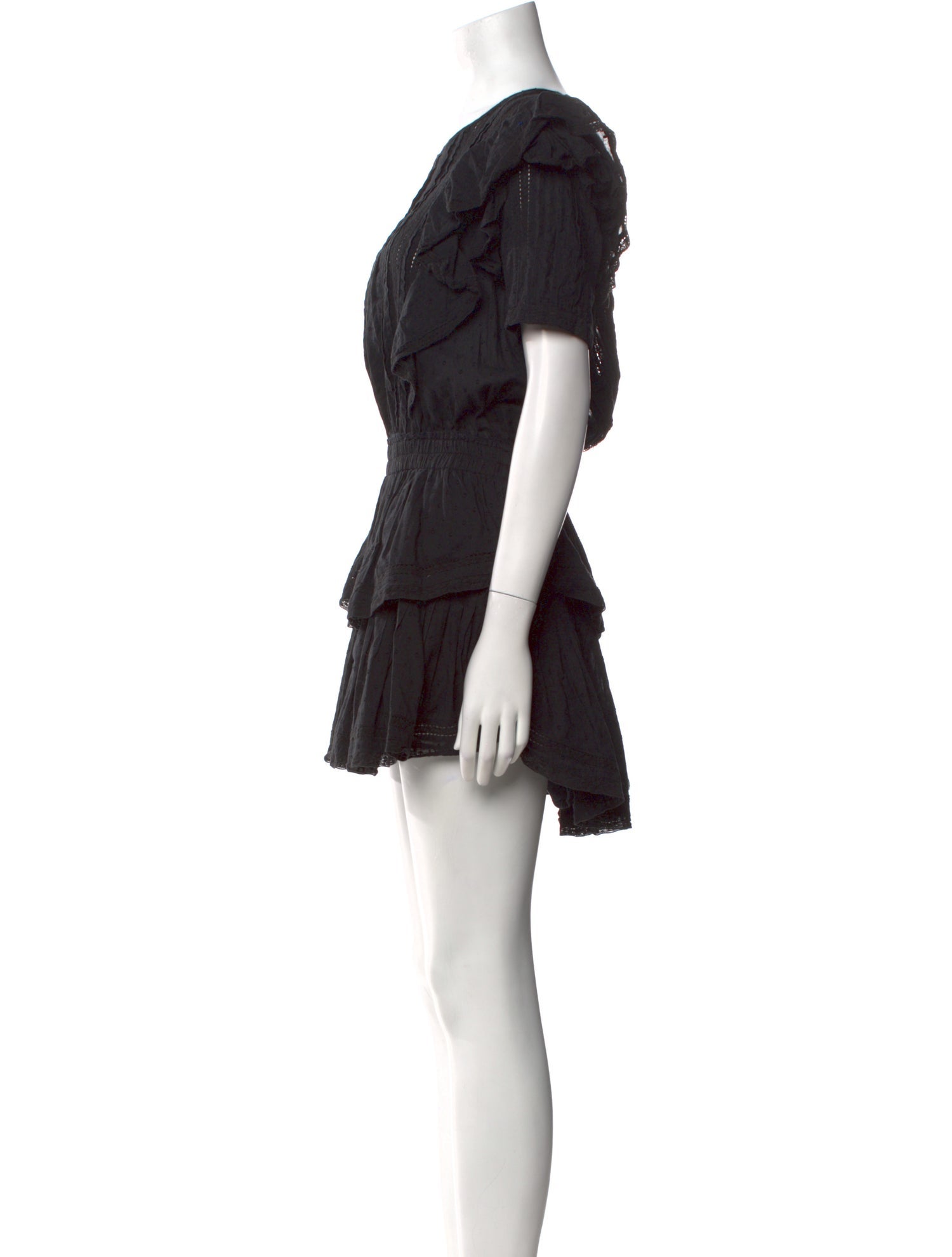 LoveShackFancy Bateau Neckline Mini Dress
