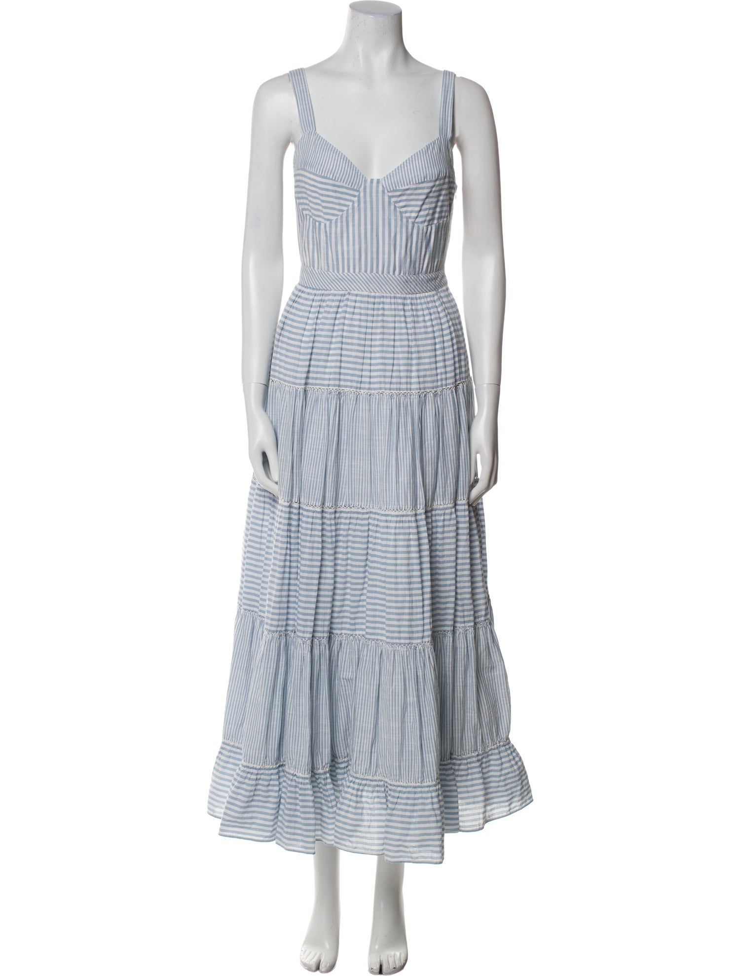 LoveShackFancy Striped Long Dress