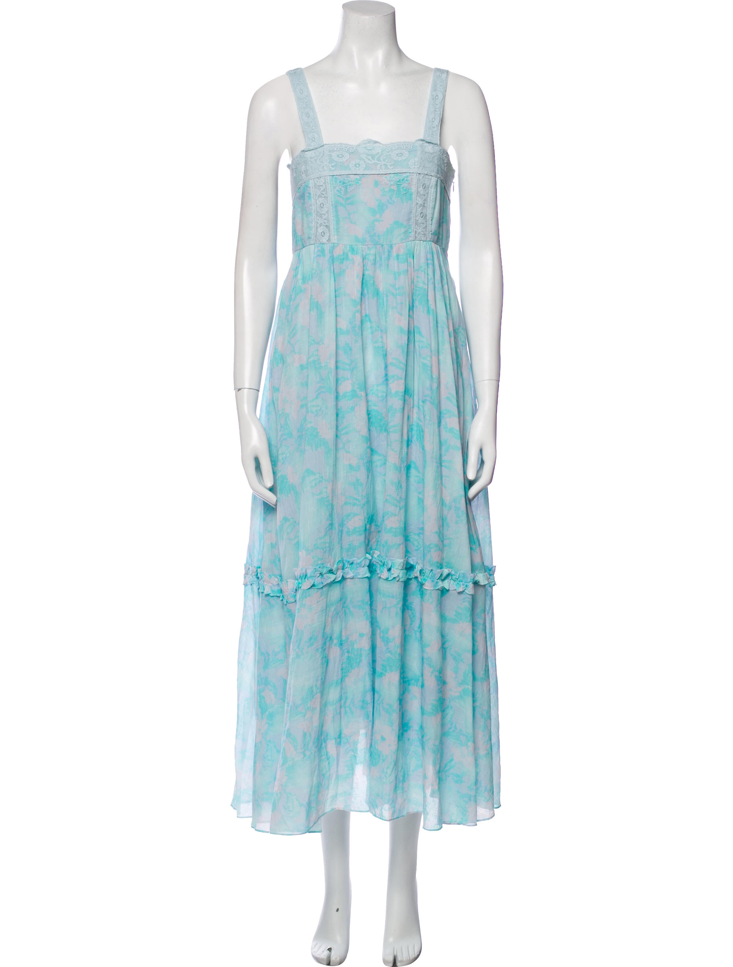 LoveShackFancy Printed Long Dress