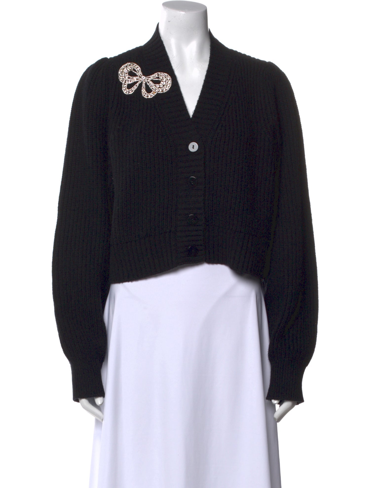 LoveShackFancy Wool V-Neck Sweater