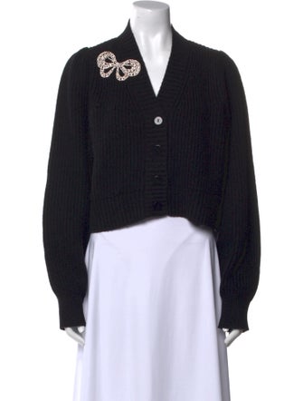 LoveShackFancy Wool V-Neck Sweater