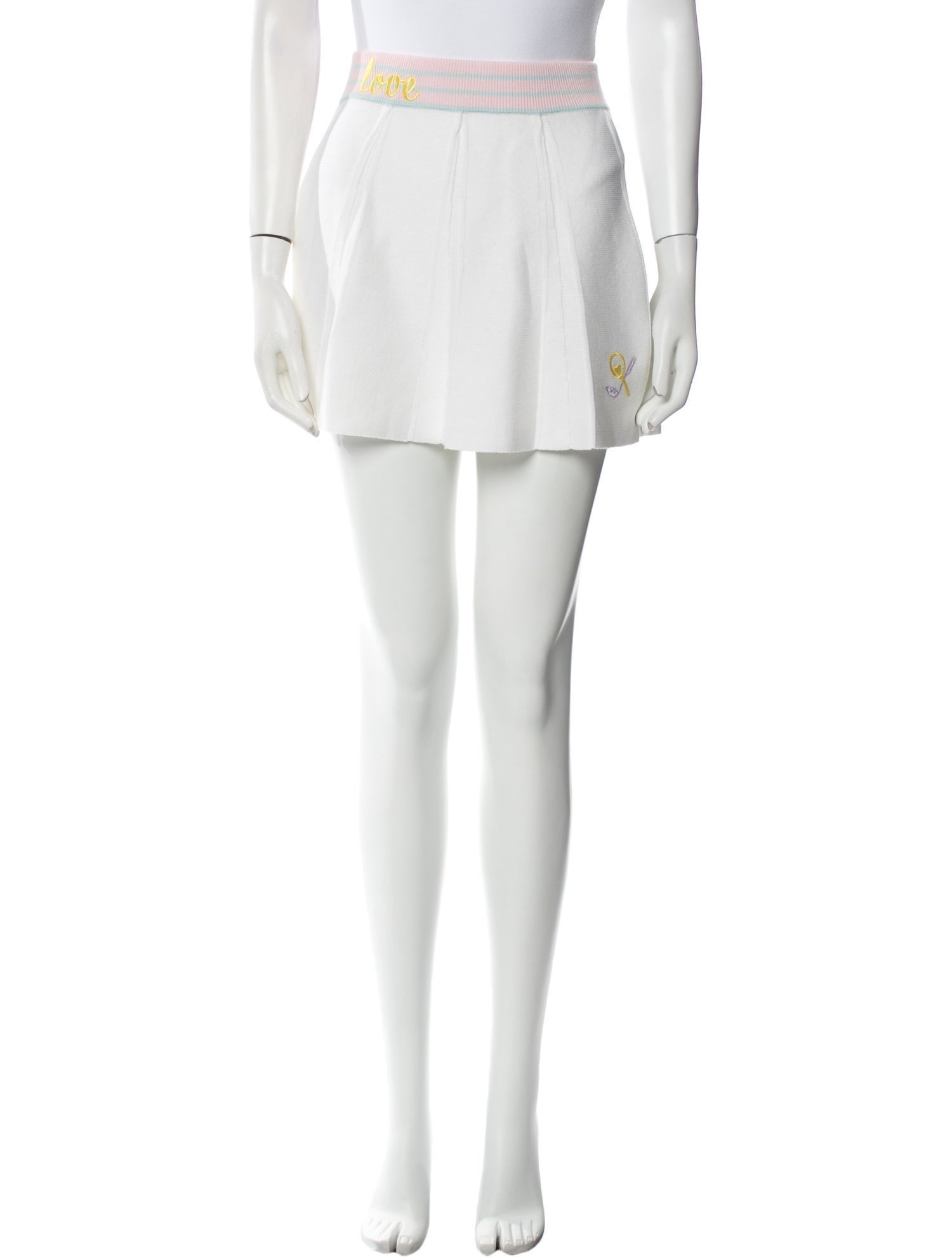 LoveShackFancy Embroidered Accent Mini Skirt w/ Tags