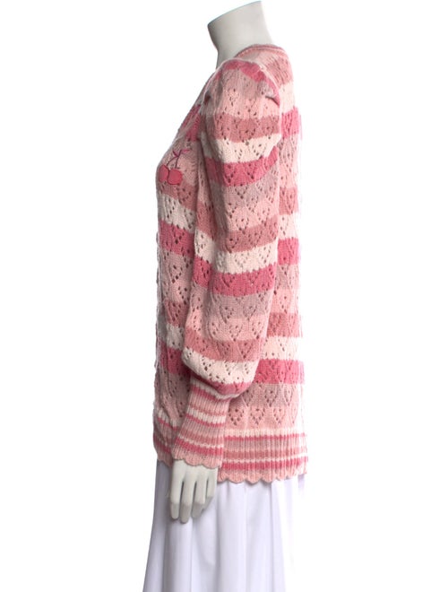 LoveShackFancy Striped V-Neck Sweater