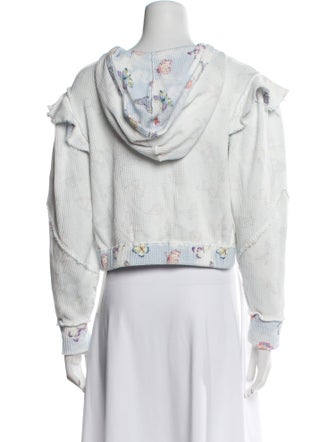 LoveShackFancy Striped V-Neck Crop Top