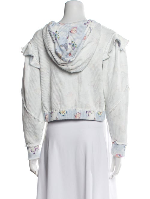 LoveShackFancy Striped V-Neck Crop Top