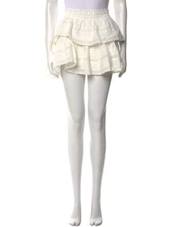 LoveShackFancy Ruffle Embellishment Mini Skirt