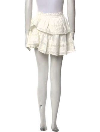 LoveShackFancy Ruffle Embellishment Mini Skirt