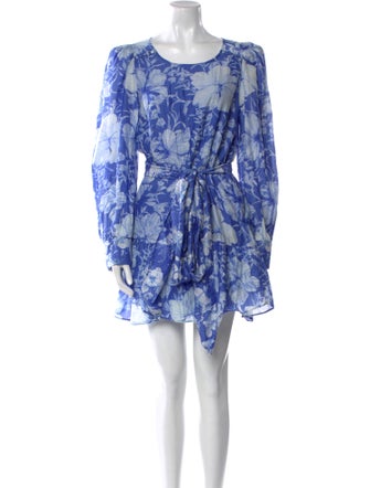 LoveShackFancy Floral Print Mini Dress